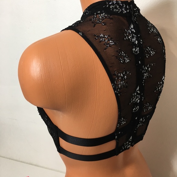 NEW VICTORIA’S SECRET STRAPPY HIGH NECK FLORAL BRA - Picture 3 of 5